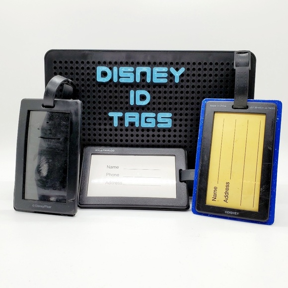 DISNEY Lot of 3 baggage luggage id tags Minnie and Mickey Cars 60th Anniversary - Picture 5 of 7